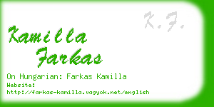 kamilla farkas business card